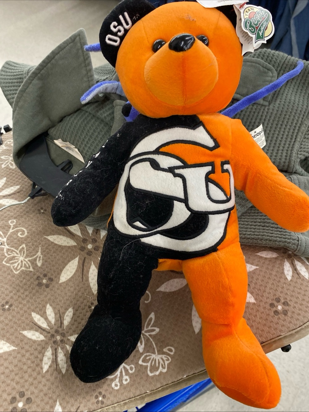 Oregon State Orange & Black Plush Bear NWT